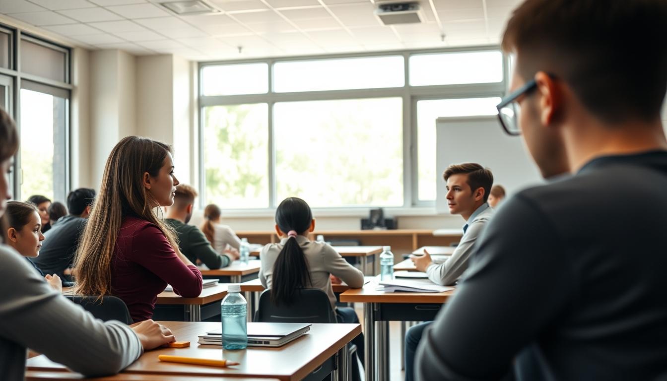 Modern university campus for students